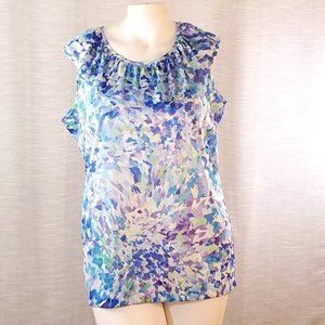 BOCABAY blue floral blouse XL⤵️🕙